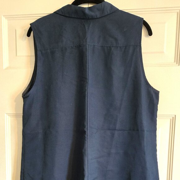 Sleeveless Navy Blue Dress - Picture 2 of 5